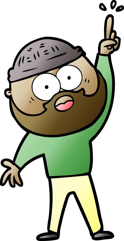 cartoon bearded man vector