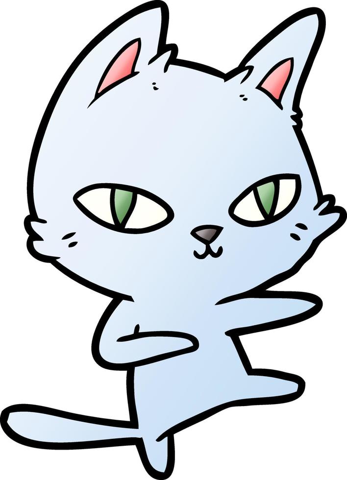 cartoon cat dancing vector