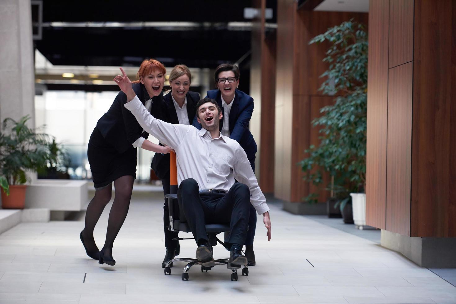 business people group have fun photo