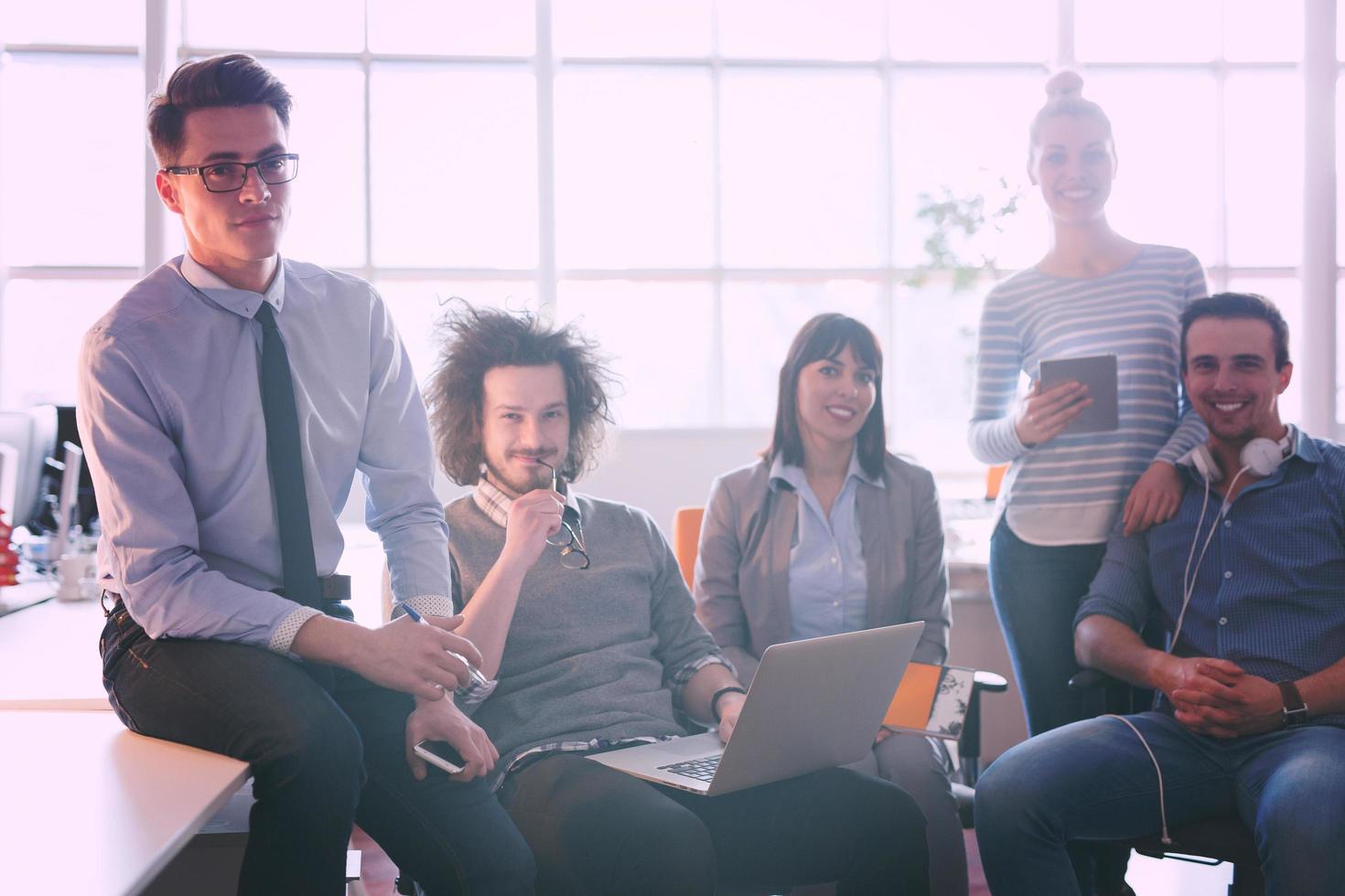 Portrait of a business team At A Meeting photo