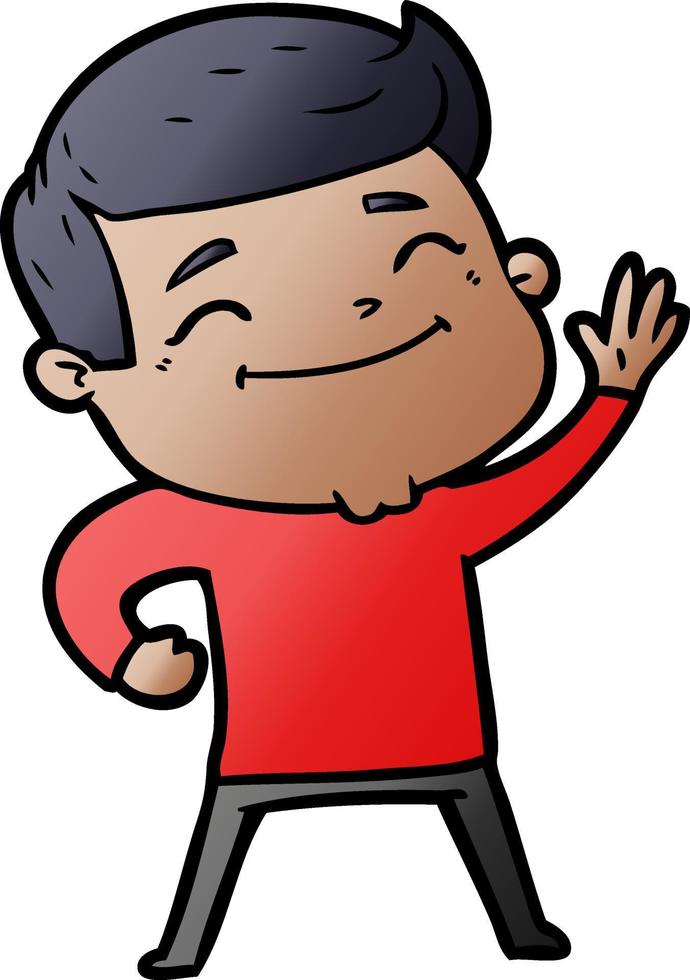 happy cartoon man vector