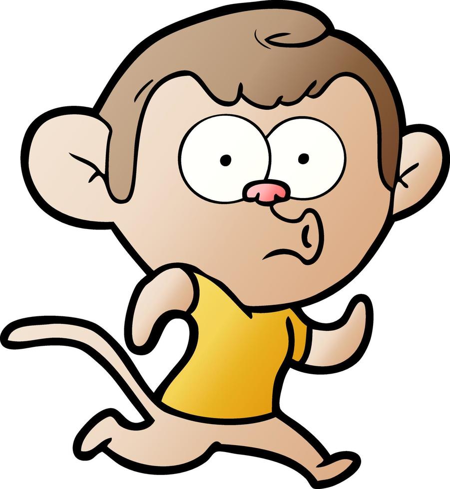 cartoon hooting monkey vector