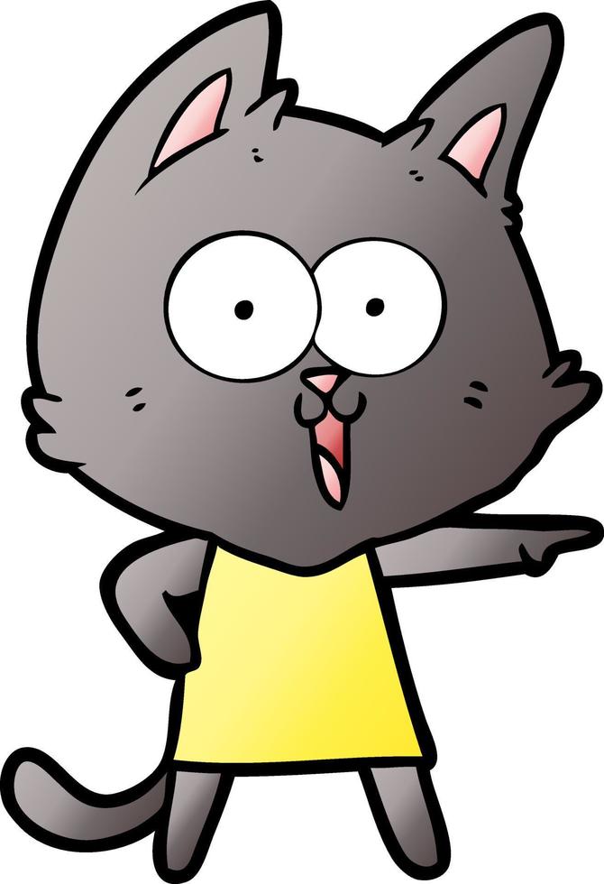 funny cartoon cat vector