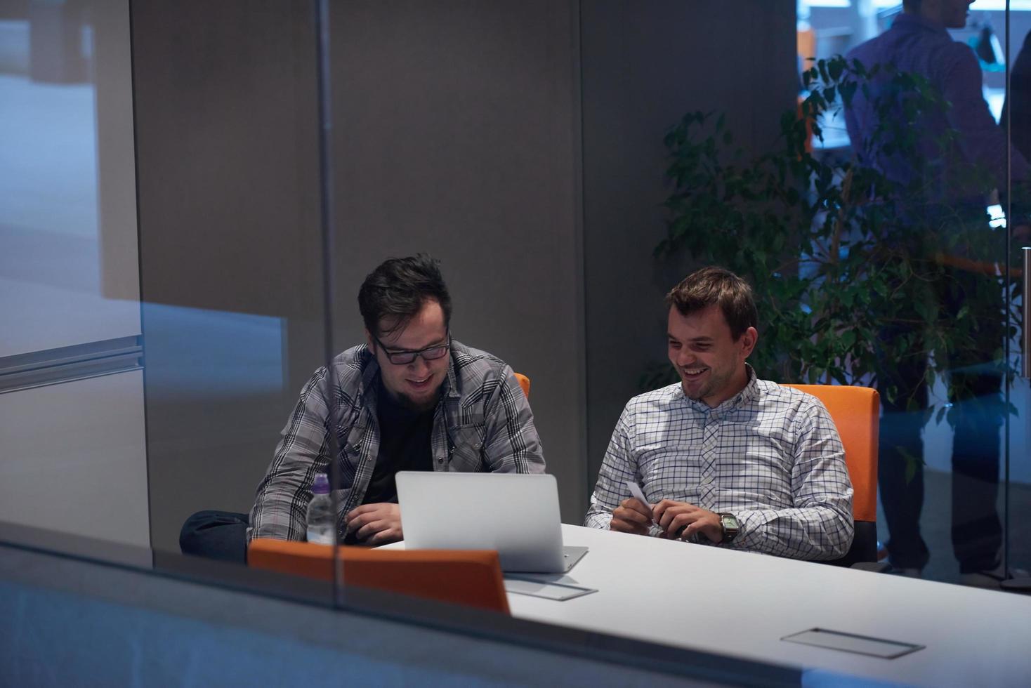 startup business people group at office photo
