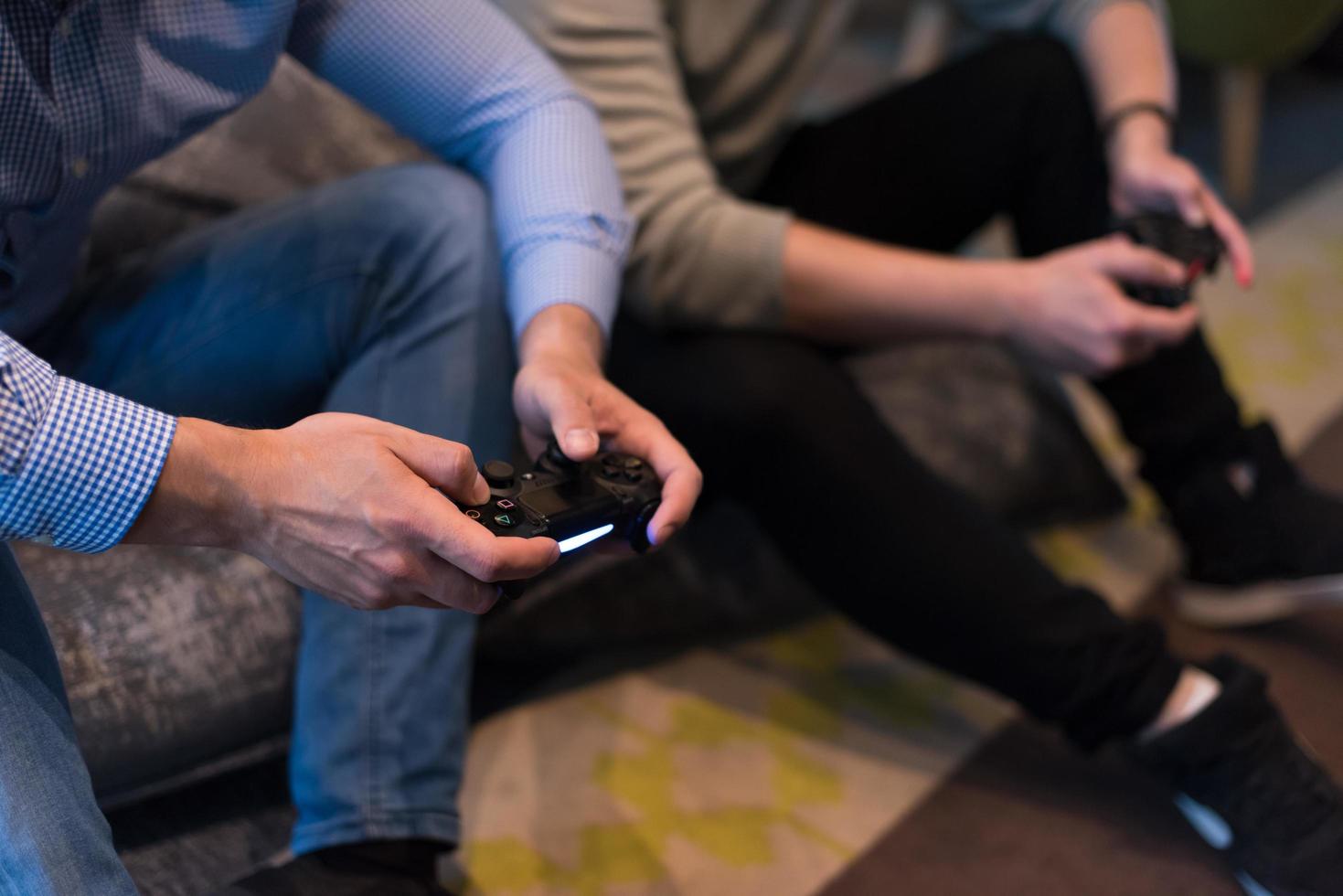startup Office Workers Playing computer games photo