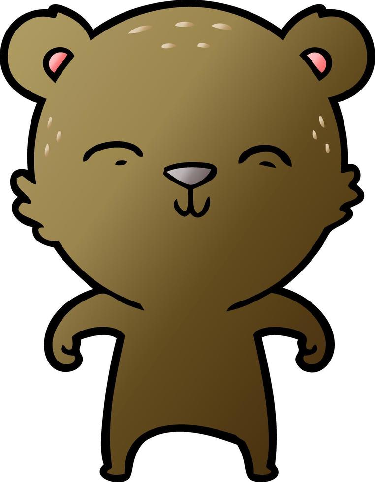 happy cartoon bear vector