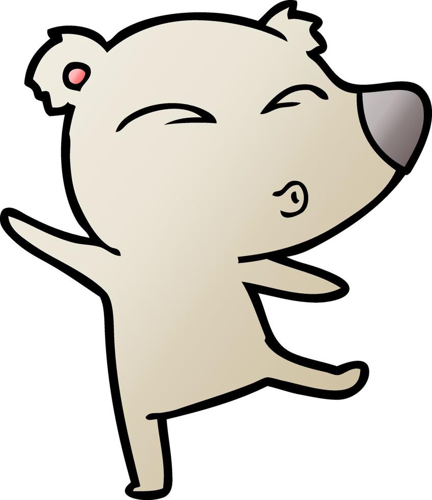 cartoon whistling bear vector