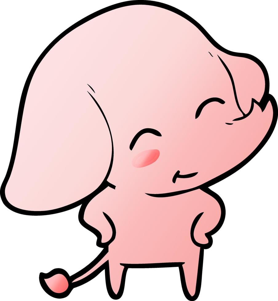 cute cartoon elephant vector