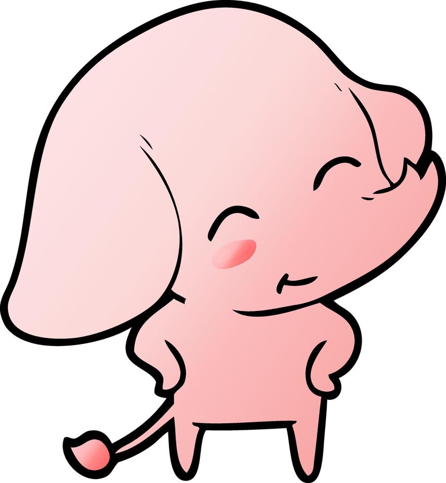 elefante de dibujos animados lindo vector