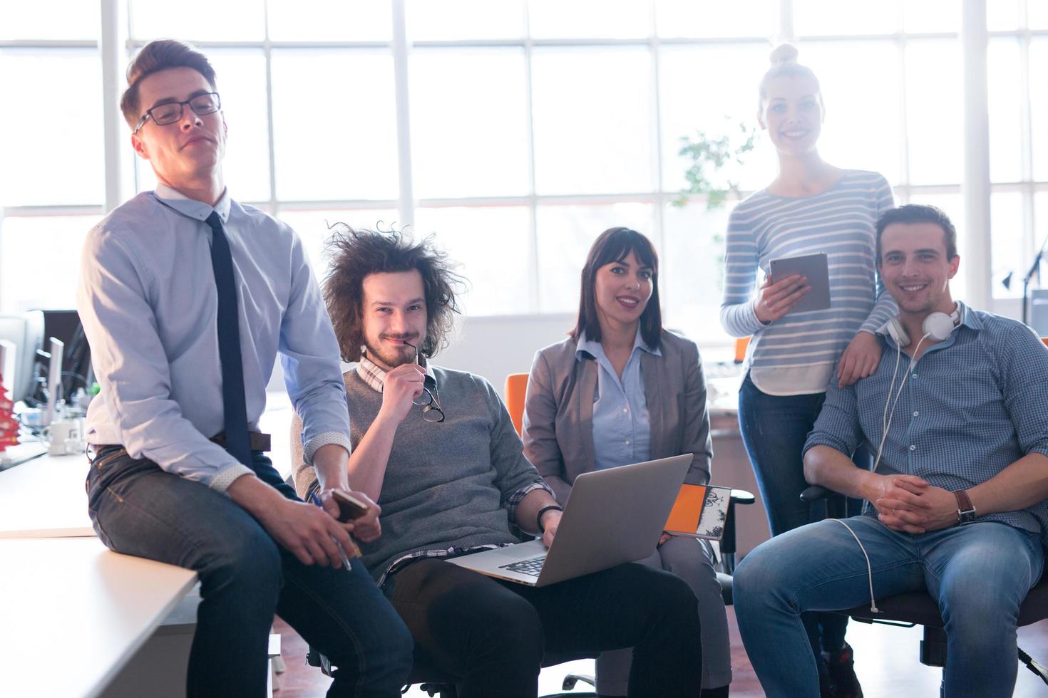 Portrait of a business team At A Meeting photo