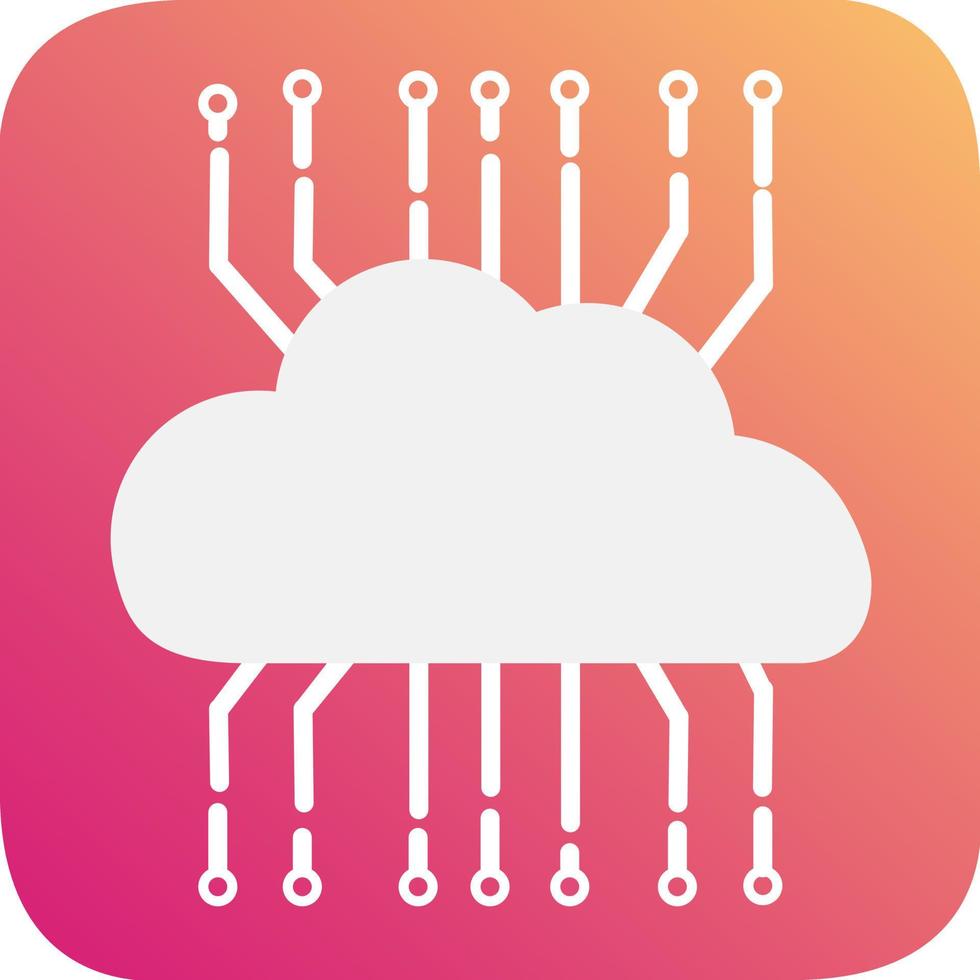 Cloud storage icon.Concept cloud technology data transfer.Flat vector.Cyber network.Isolated on white background. vector