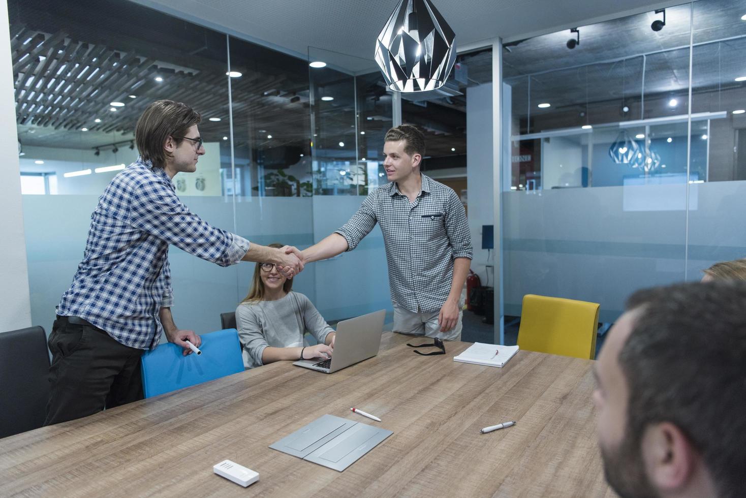 start up business people  handshake photo