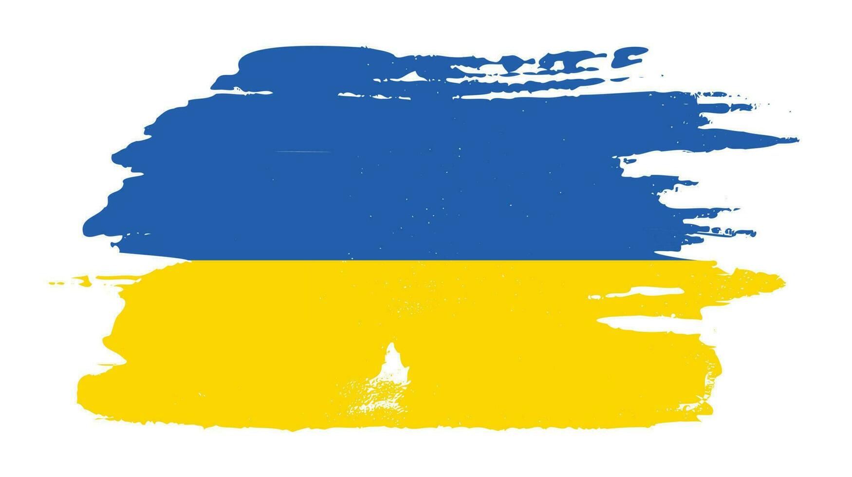 Brush texture effect colorful Ukraine grunge flag vector