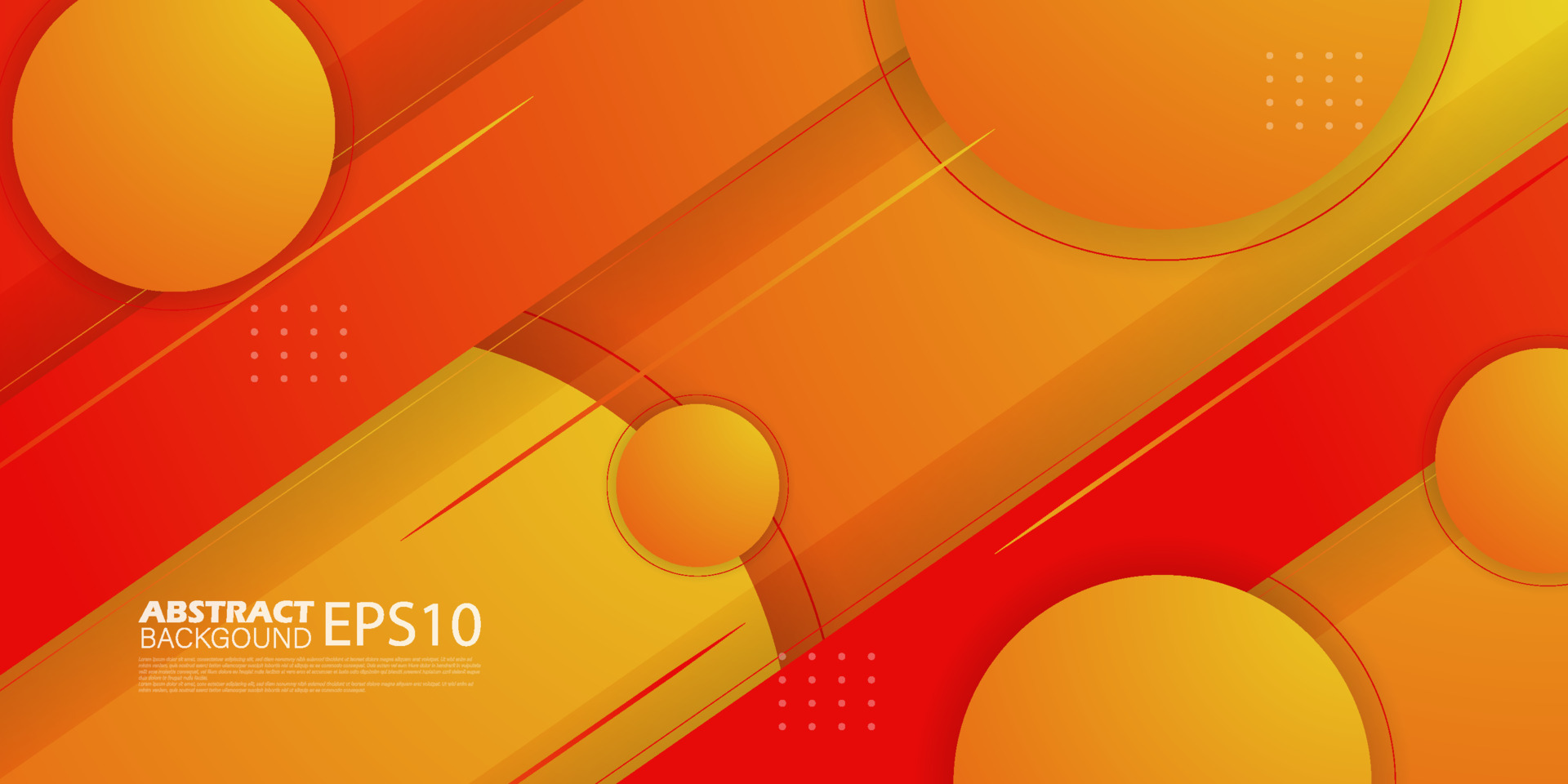 abstract orange background with simple lines circle shapes.colorful