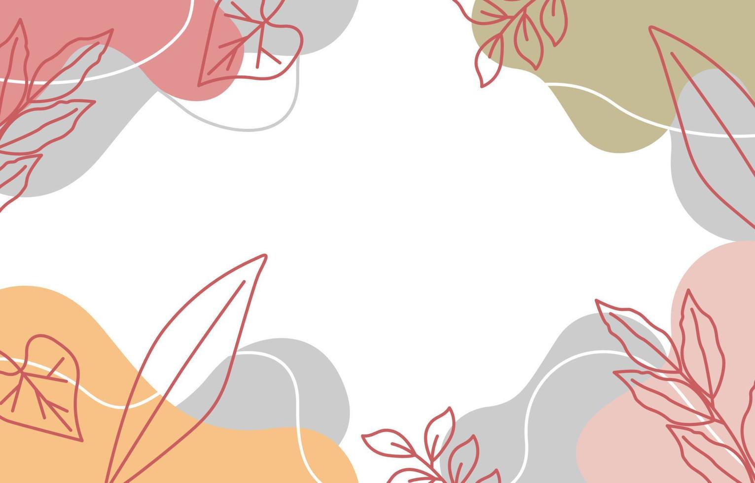 Aesthetic Colorful Pastel Floral Fluid Abstract Background vector
