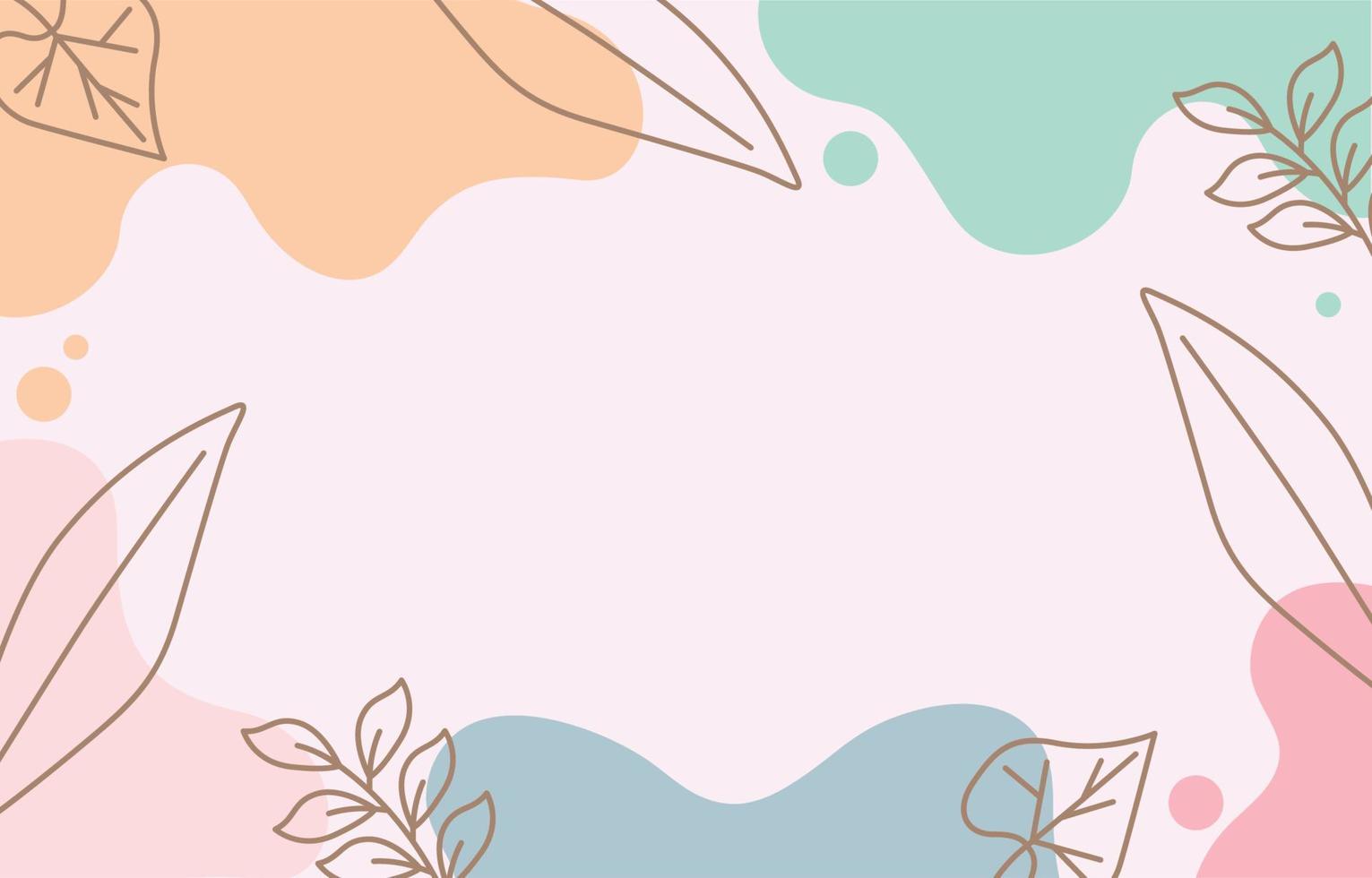 Aesthetic Colorful Pastel Floral Fluid Abstract Background vector
