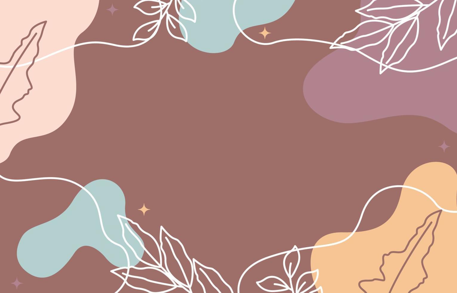 Aesthetic Colorful Pastel Floral Fluid Abstract Background vector