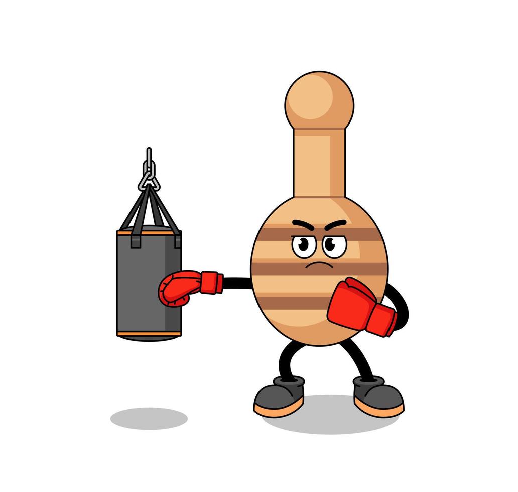 Illustration of honey dipper boxer vector