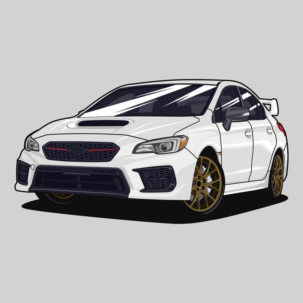 Perspective view car vector illustration for conceptual design