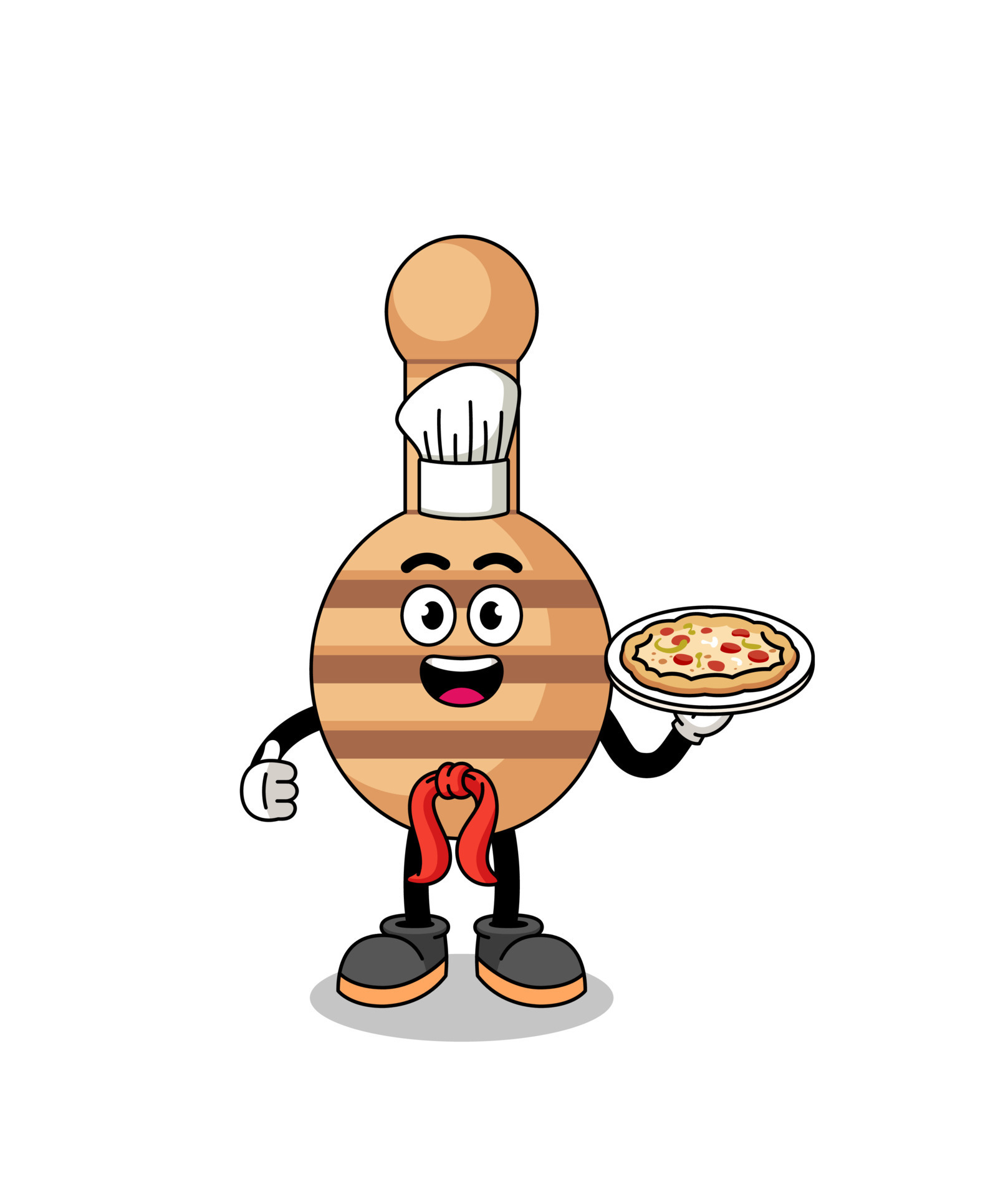 Illustration of honey dipper as an italian chef 12433945 Vector Art at