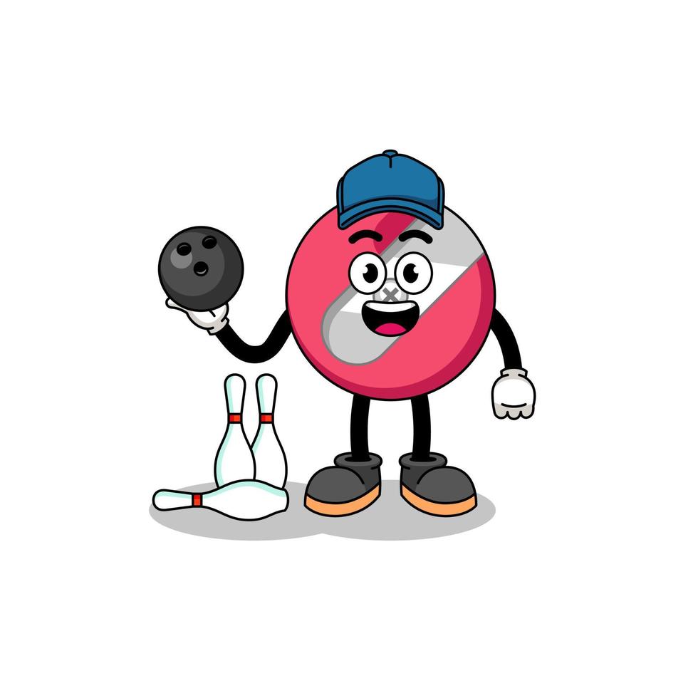 sharpener as a bowling player vector