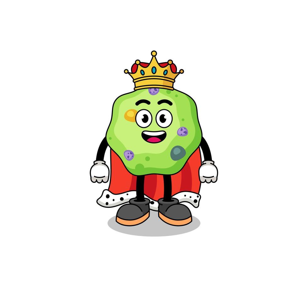 Mascot Illustration of amoeba king vector