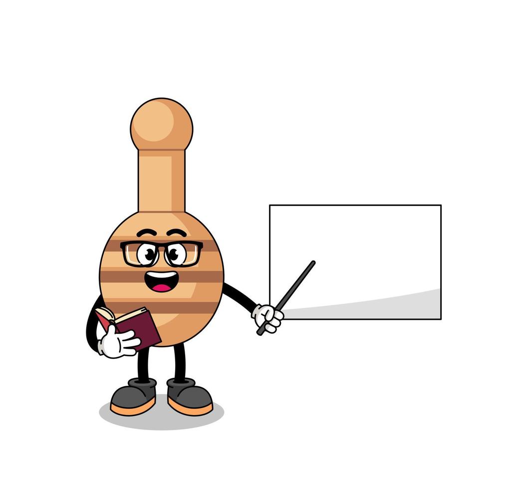 Mascot cartoon of honey dipper teacher vector