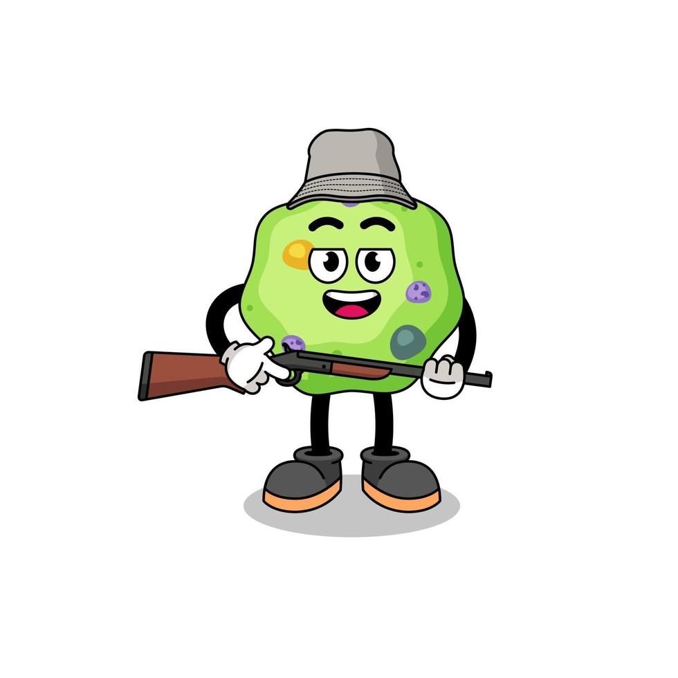 Cartoon Illustration of amoeba hunter vector