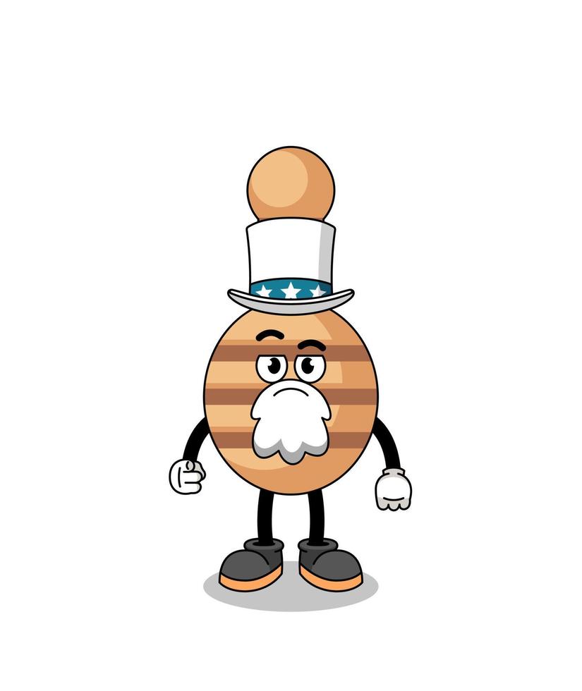 Illustration of honey dipper cartoon with i want you gesture vector