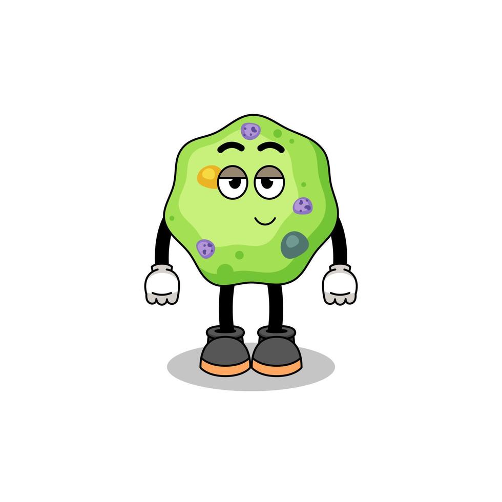 amoeba cartoon couple with shy pose vector