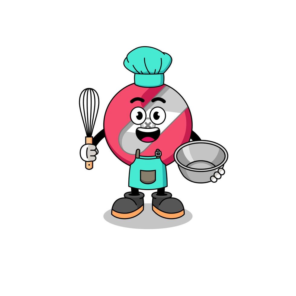 pencil sharpener as a bakery chef vector
