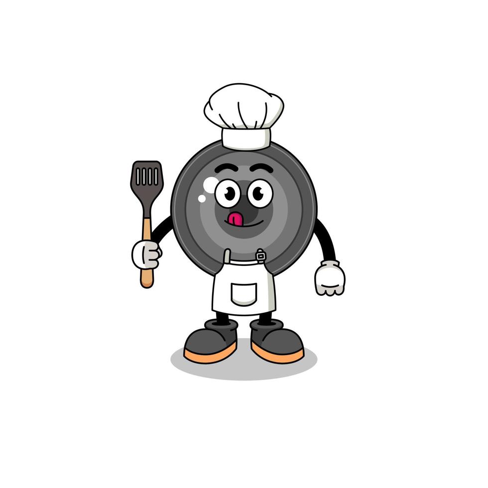 Mascot Illustration of camera lens chef vector