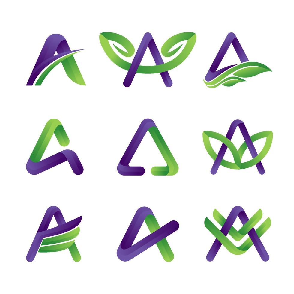Abstract Letter A Logo Concept vector