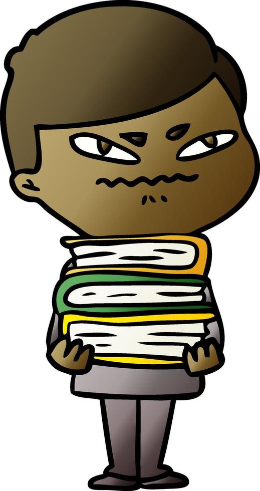 cartoon angry man vector