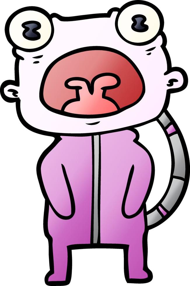 cartoon weird alien communicating vector