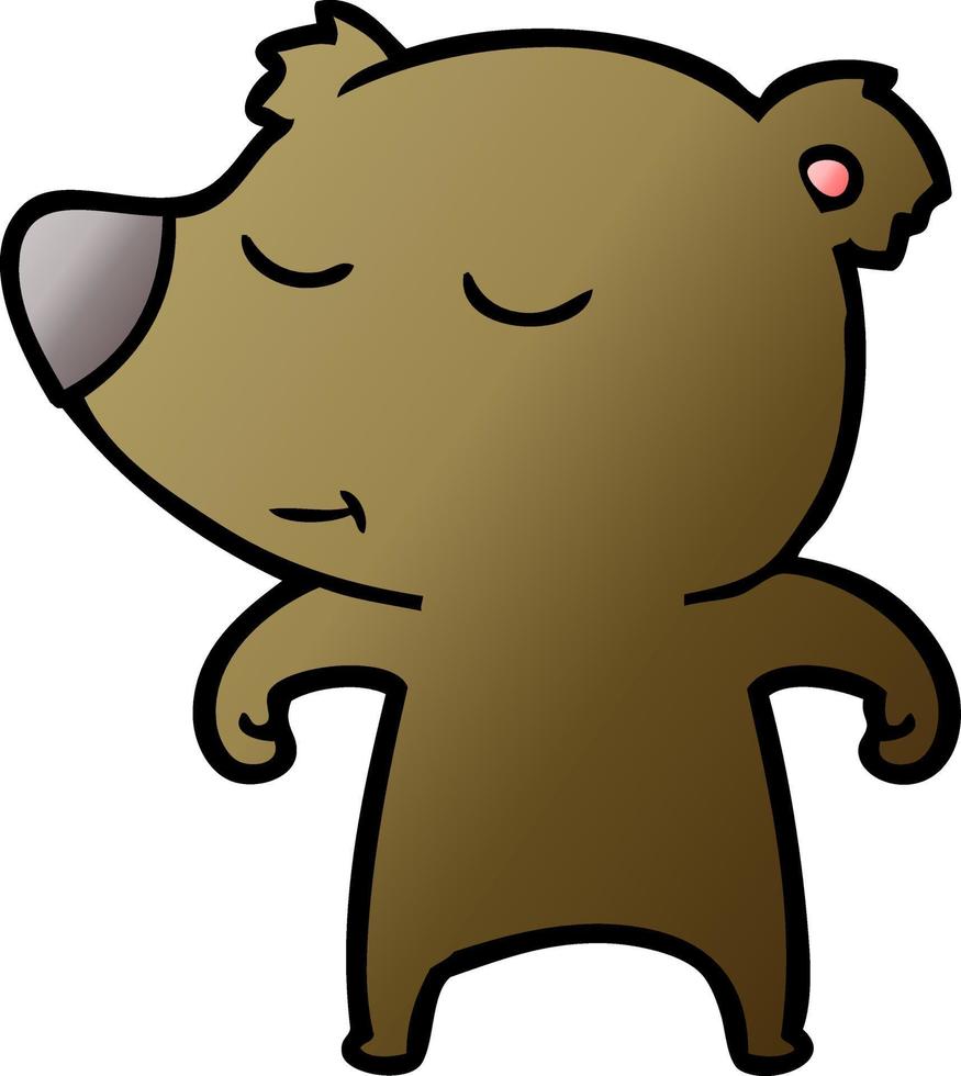 happy cartoon bear vector