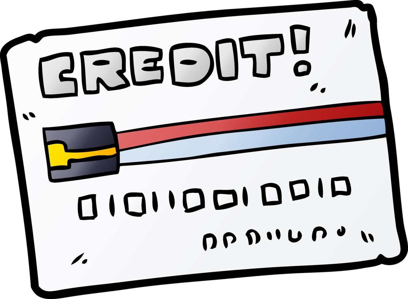 cartoon credit card vector