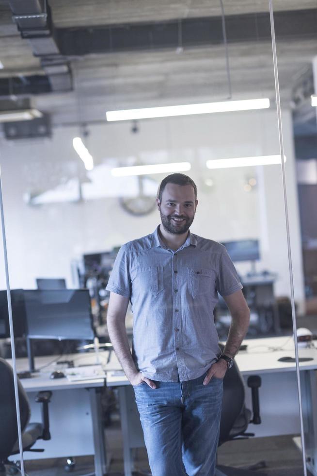 business man at modern  office photo