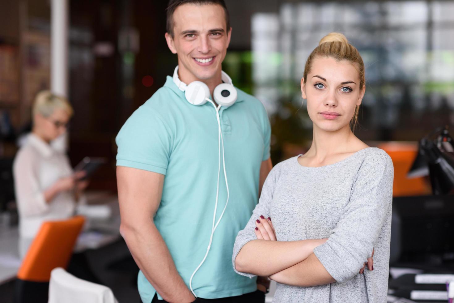 Portrait of a startup business team At A Meeting photo