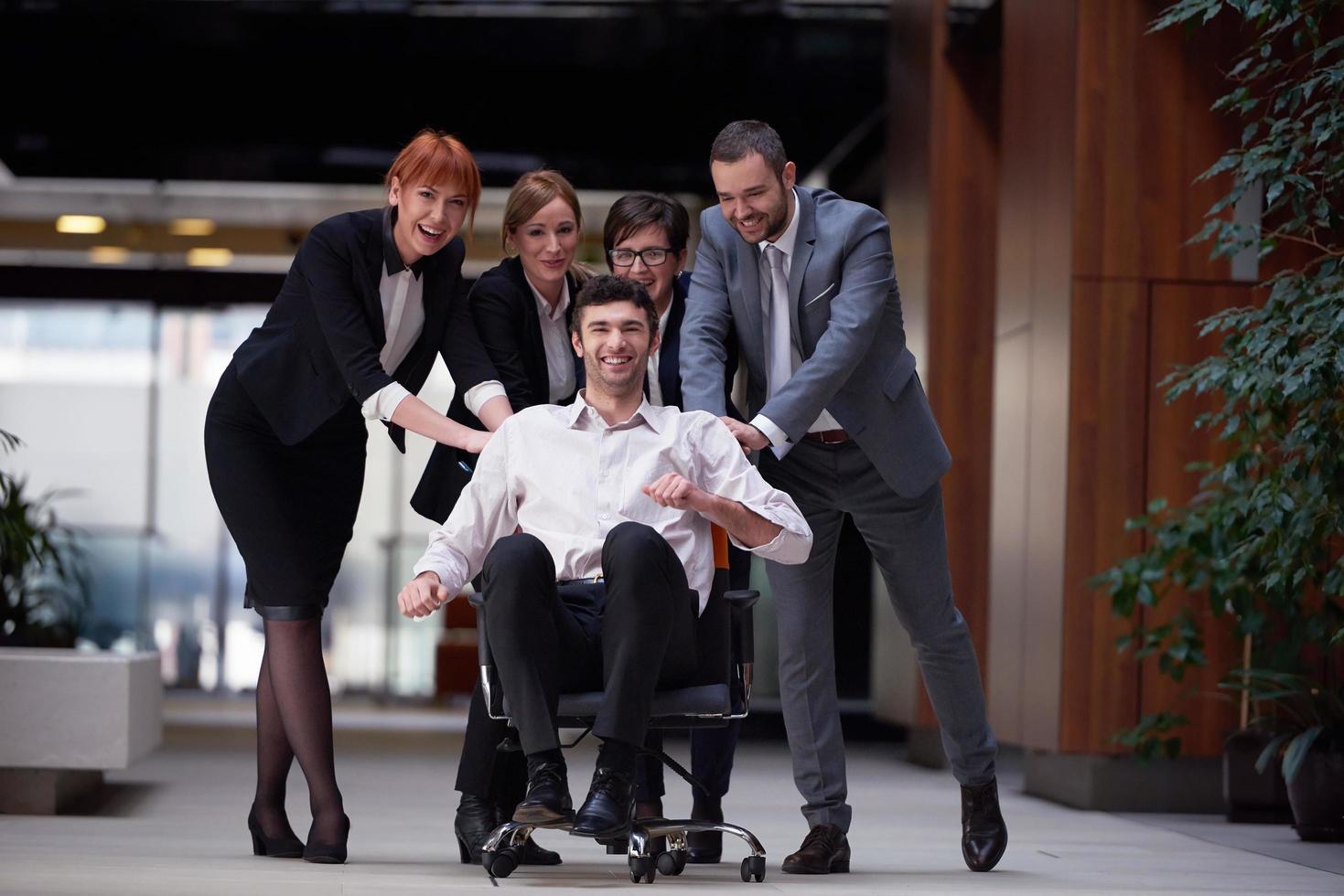 business people group have fun photo
