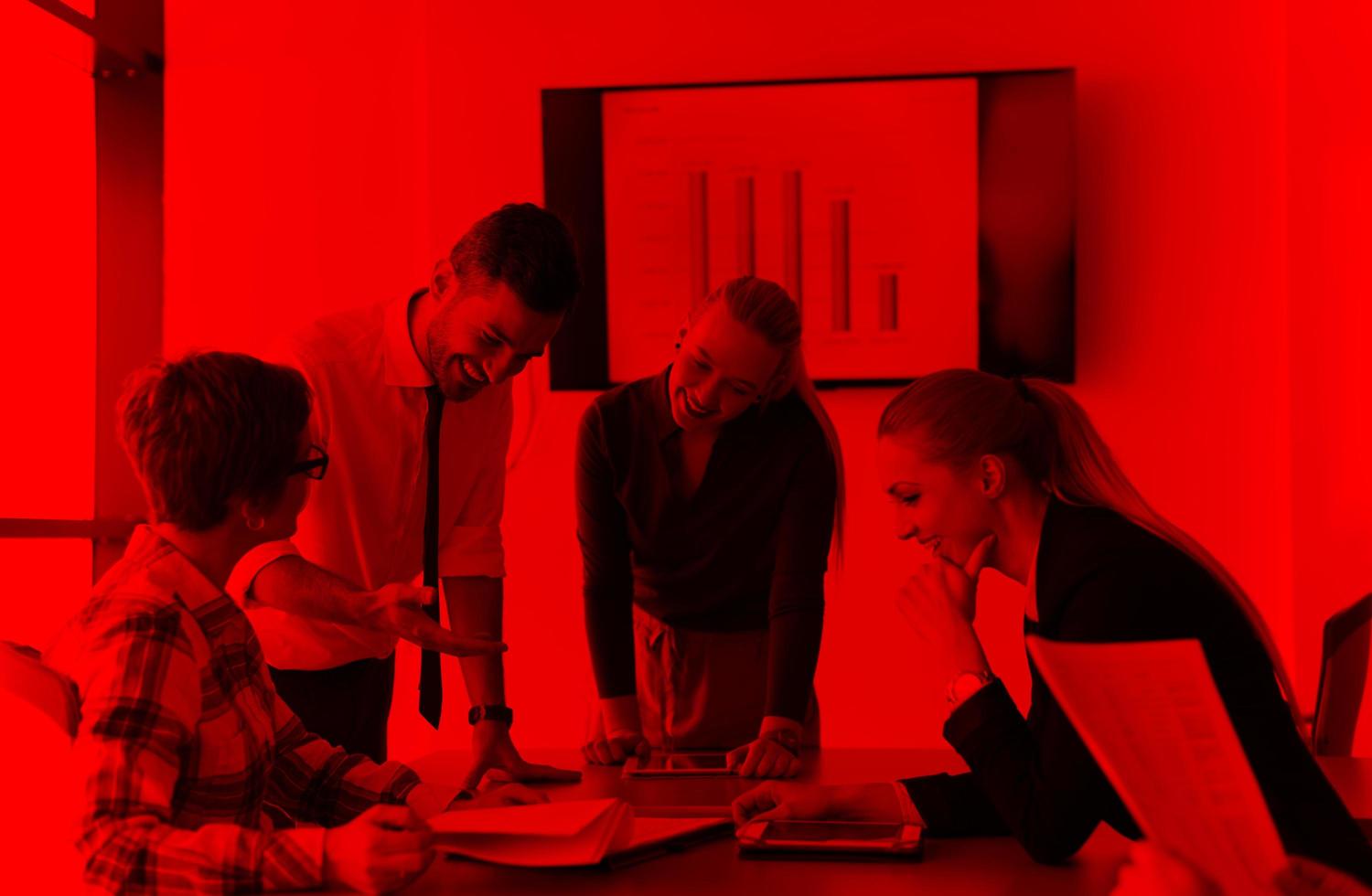 startup business team on meeting at modern office photo