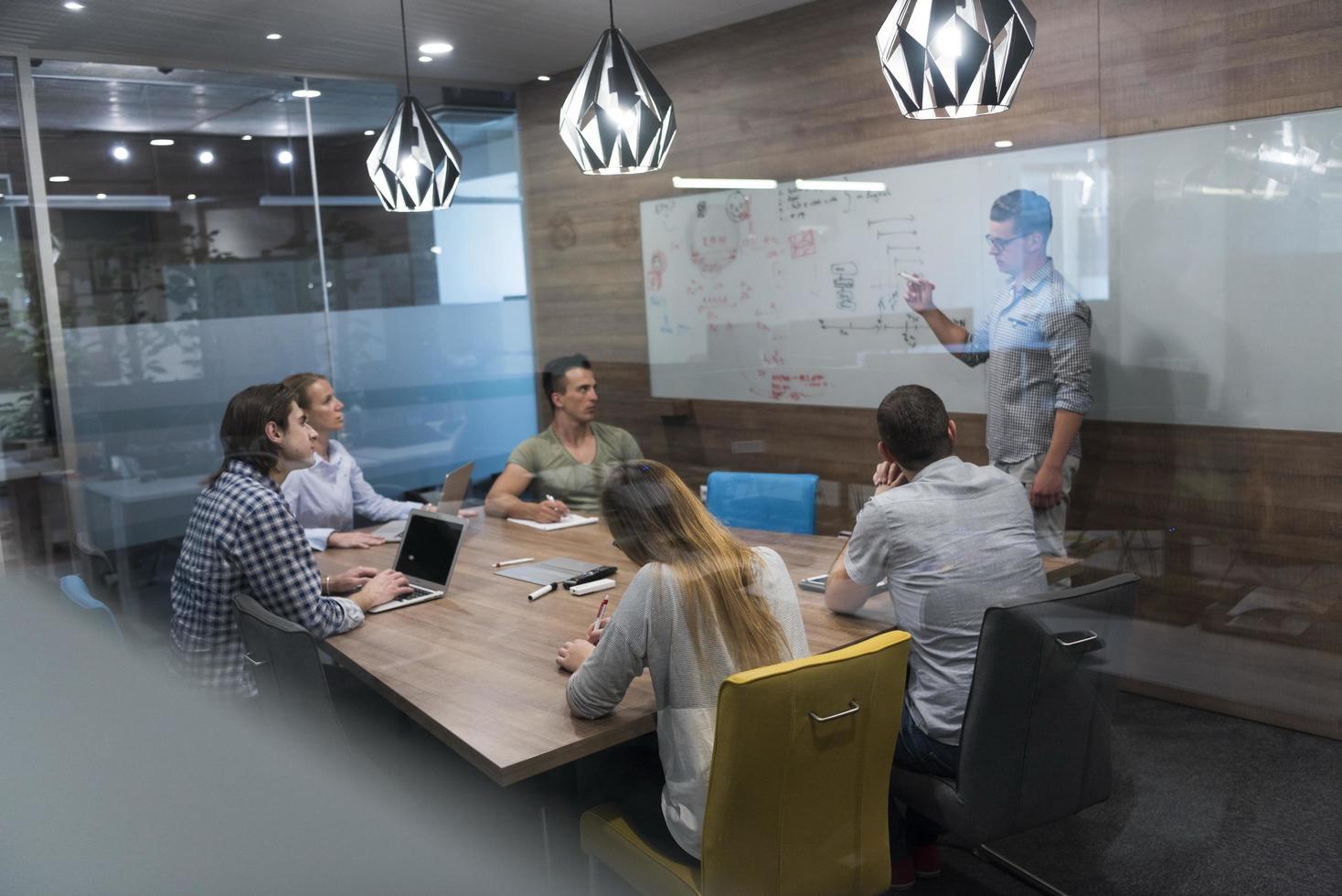 startup business team on meeting photo