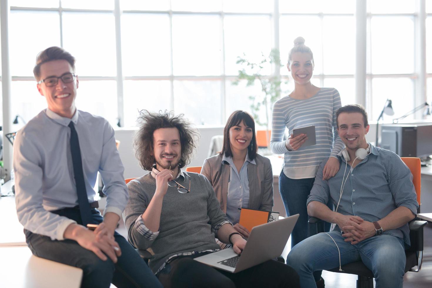 Portrait of a business team At A Meeting photo