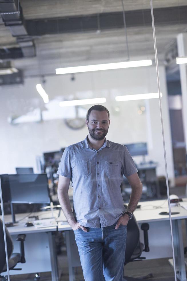 business man at modern  office photo