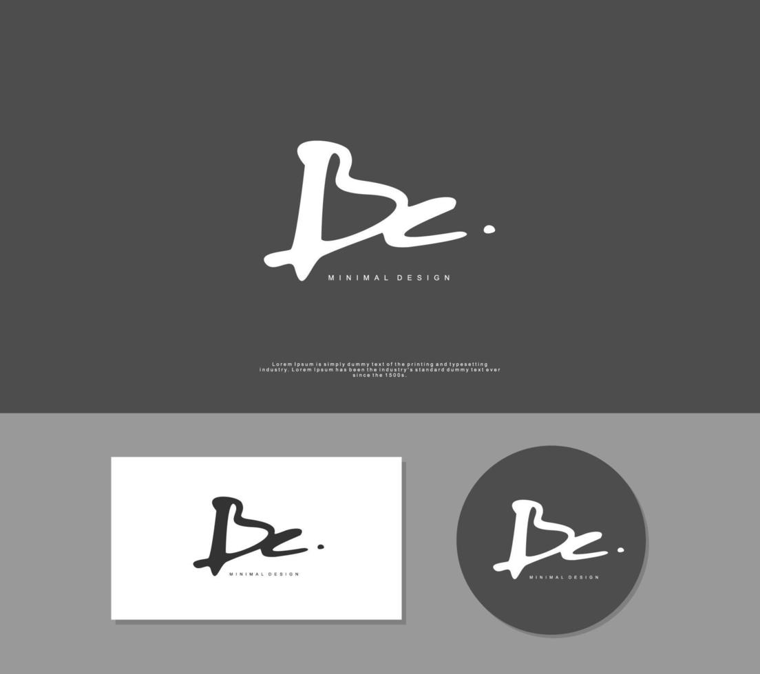 bc escritura a mano inicial o logotipo escrito a mano para la identidad. logo con firma y estilo dibujado a mano. vector