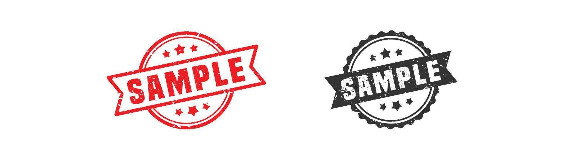 Sample stamp rubber with grunge style on white background. vector