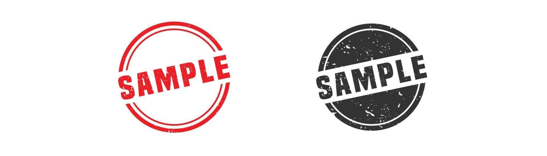 Sample stamp rubber with grunge style on white background. vector