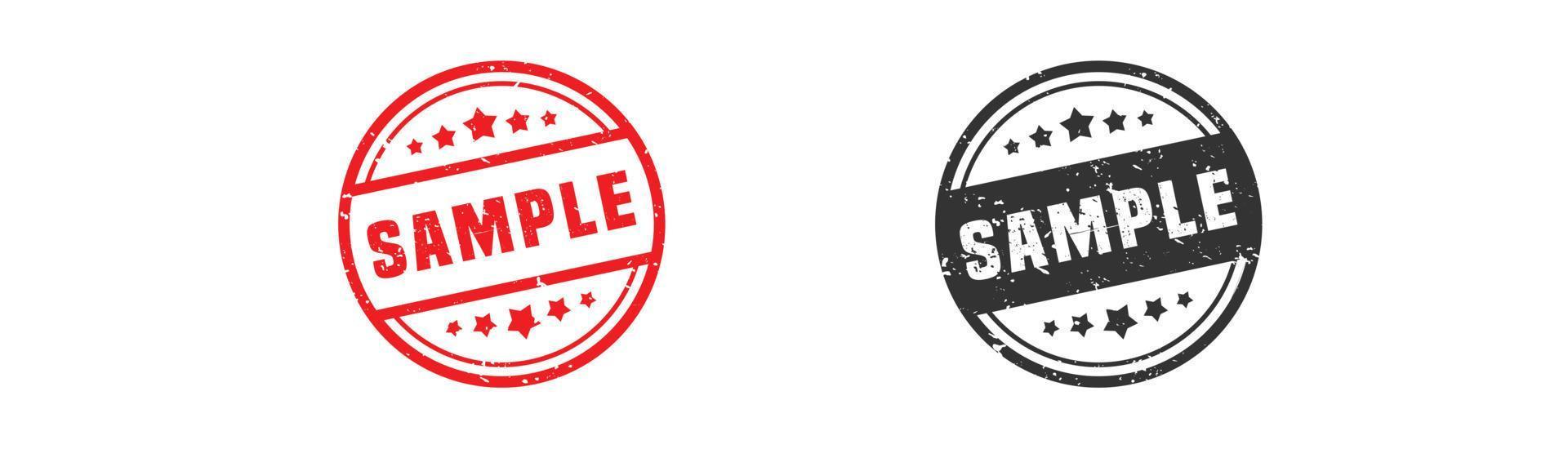 Sample stamp rubber with grunge style on white background. vector