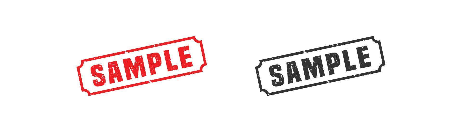 Sample stamp rubber with grunge style on white background. vector