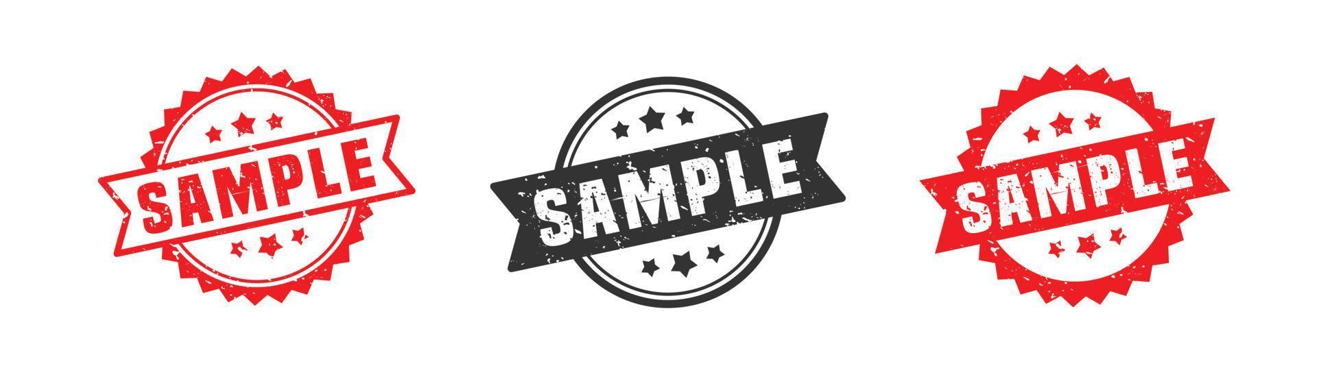 Sample stamp rubber with grunge style on white background. vector